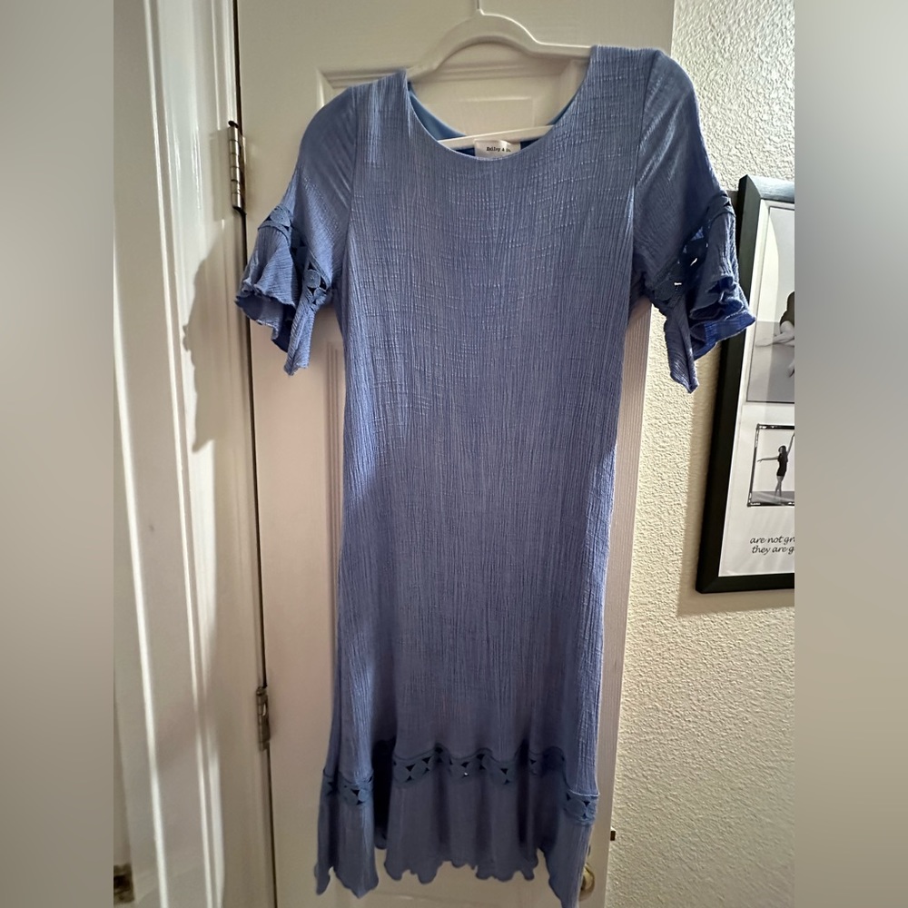 BLUE LONG DRESS MODEST